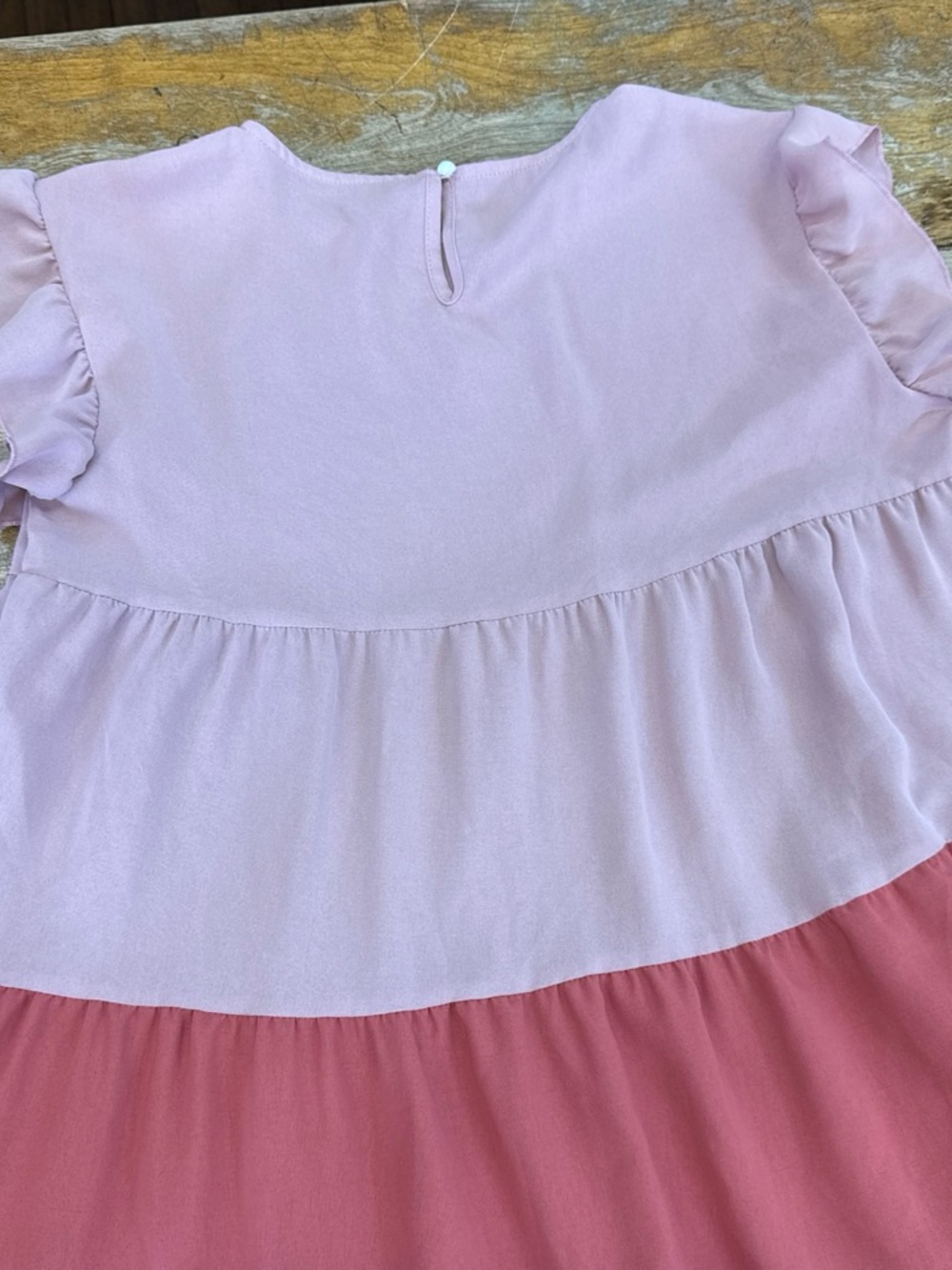 SHEIN Two-Tone Light Pink & Rose Midi Dress two dresses